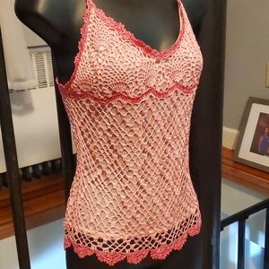[Item 47] Crochet top pink